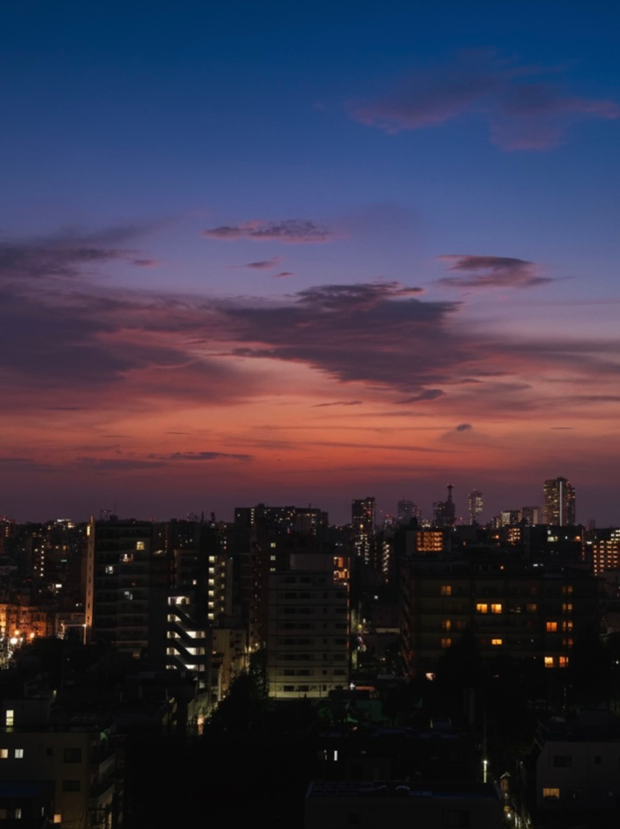 Sunset in Taito, Tokyo