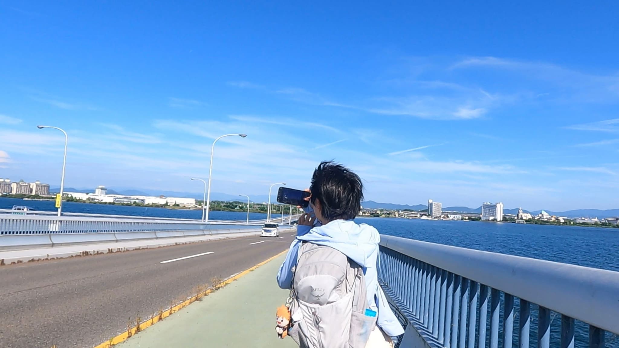 Cycling at Lake Biwa
